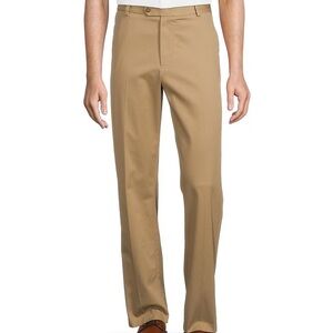 Roundtree & Yorke Classic Fit Flat Front Chino Pants